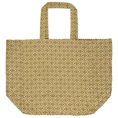 Quiltet taske fra Ib Laursen - oliven m/blokmønster