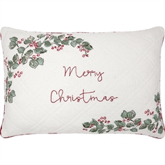 Cushion Merry christmas white 40x60cm w/embroidery