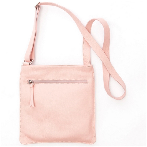MAXIMA/ULTIMO skuldertaske m en lynlås Cross-over, Nettare (lys rosa)