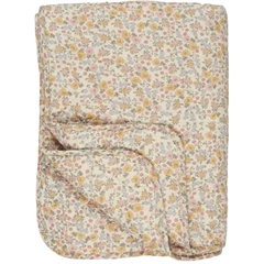 Rosa, gule og blå blomster - quilt