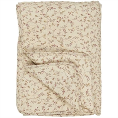 Beige m. blomsterranker - quilt