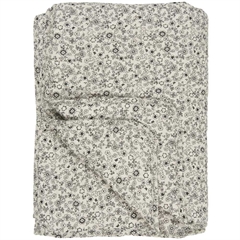 Sand m. sorte blomster - quilt ~ 1 stk tilbage