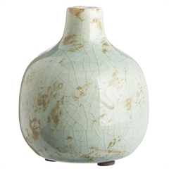 Vase, glaseret keramik m. smal hals - Tunis