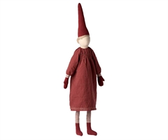 Maileg mega nisse, 2022 ~ nissepige m. rød kjole