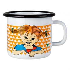 Emalje krus - Her kommer Pippi - 2,5 dl ~ fra Muurla Design