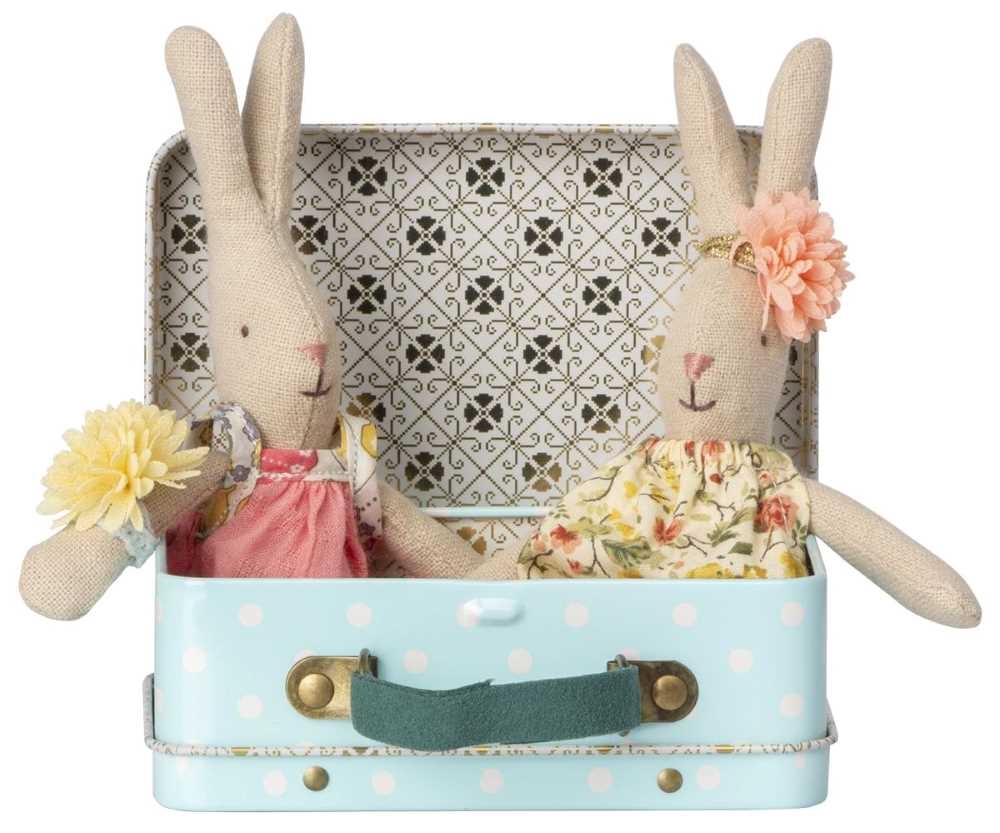 overraskelse Sig til side Bestemt Maileg micro kanin-pige i kuffert m. 2 sæt tøj og hårpynt
