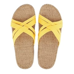 Shangies sunlight yellow sandaler fra Maria Stilov