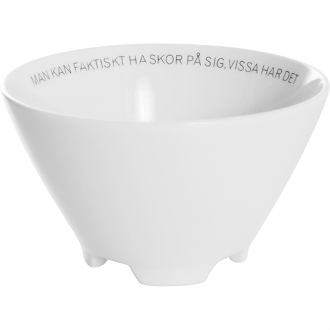 Hvid porcelæns citatskål - ERNST