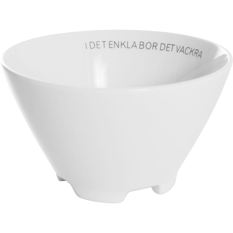 Hvid porcelæns citatskål - ERNST
