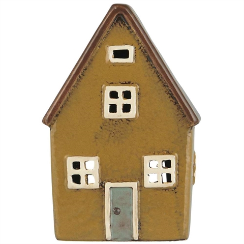 Nyhavn hus t/fyrfadslys - B: 7 cm H: 14½ cm L: 9½ cm