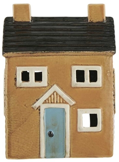 Nyhavn hus t/fyrfadslys - B: 7½ cm H: 15½ cm L: 10½ cm