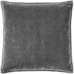Pudebetræk velour 50x50 cm - thunder grey