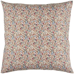 Pudebetræk bomuld 60x60 cm - røde, lilla, blå og brune blomster