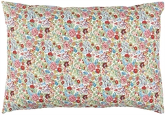 Pudebetræk bomuld 40x60 cm - røde og blå blomster