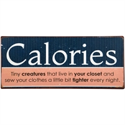 Metalskilt Calories...