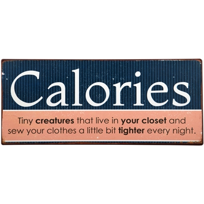 Metalskilt Calories...