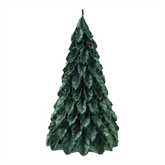 Juletræ 20 cm, stearin - mørk grøn - Greengate
