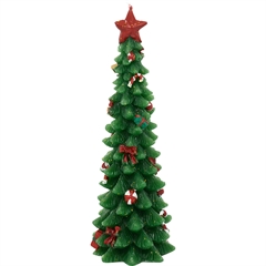 Candle Christmas tree green small - H: 19 cm