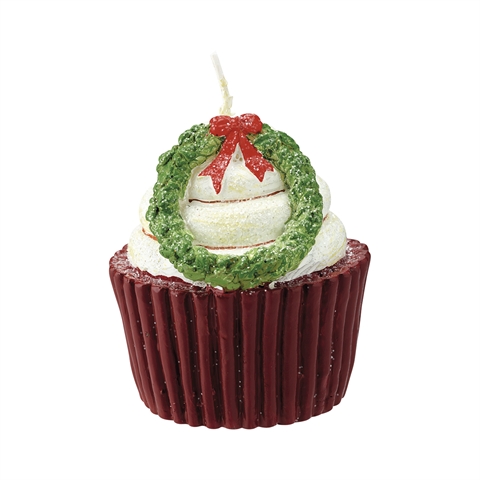 Candle cupcake brown