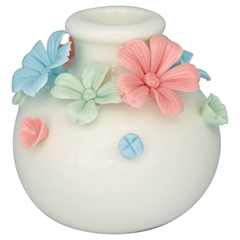 Candle holder Daisy multicolor round medium