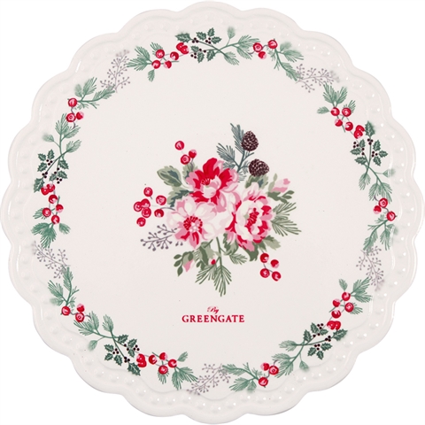 Coaster round Charline white - Ø: 20 cm