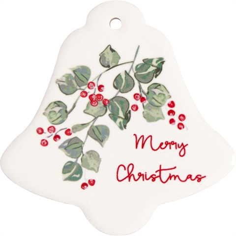 Magnet Merry christmas white set of 4