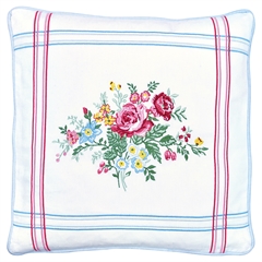 Cushion cover Elina white w emb 40x40cm