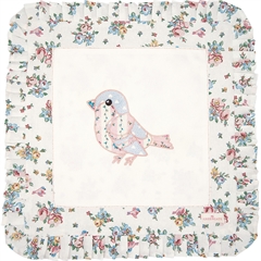 Cushion Madison white w/emb. bird 40x40cm