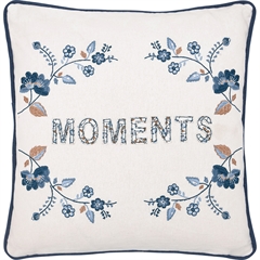 Cushion Mozy white Moments w/embroidery 40x40cm