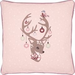 Cushion Dina pale pink pieceprinted 40x40cm