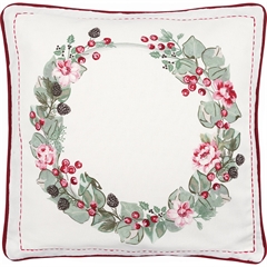 Cushion Scarlett white wreath pieceprinted 40x40cm