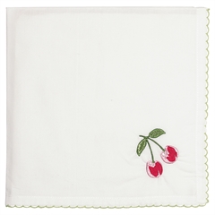 Napkin Cherry red w/embroidery 40x40cm