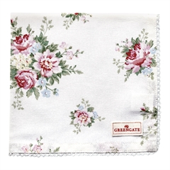 Napkin with lace Aurelia white