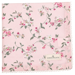 Napkin with lace Jolie pale pink - 1 stk tilbage