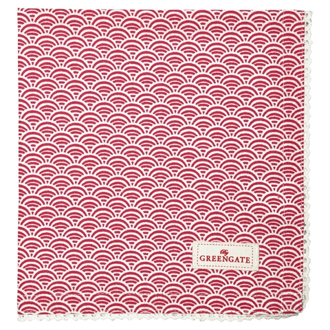 Napkin with lace Nancy red