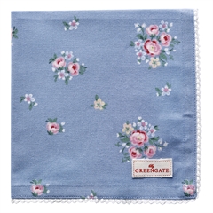 Napkin with lace Nicoline dusty blue