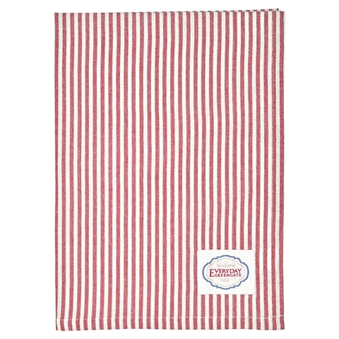 Tea towel Alice stripe red