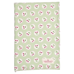 Tea towel Cherry berry p.green