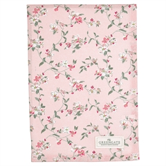 Tea towel Jolie pale pink