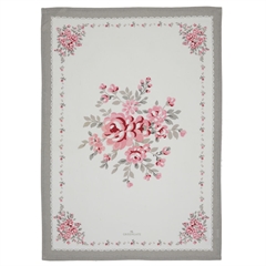 Viskestykke GreenGate Flora vintage pieceprinted