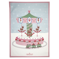 Tea towel piece printed Inge-Marie white