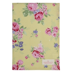 Tea towel Rose pale yellow 