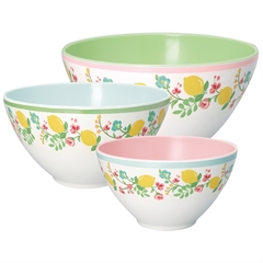 Melamin salad bowl Limona white set of 3