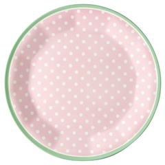Melamin plate Spot pale pink