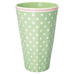 Melamin tall cup Spot pale green