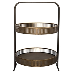 Etagere 2 tiers metal