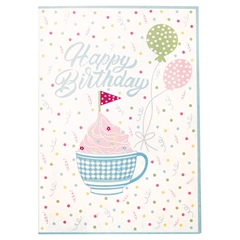 Card and envelope Alma birthday white - 6 pcs