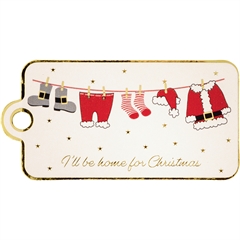 Gift tag Home for xmas white 6 pcs