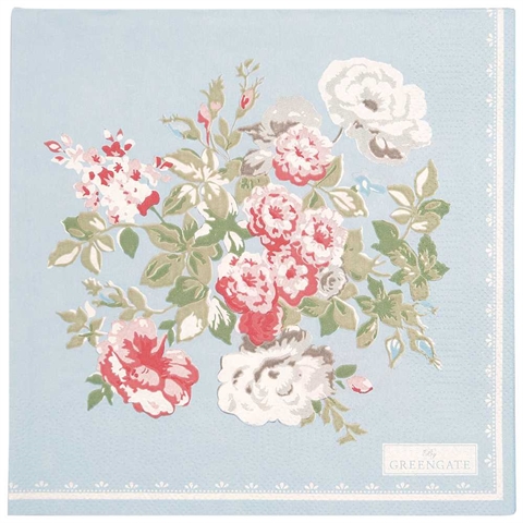 Paper napkin Petricia pale blue, large 20 pcs