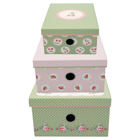 Storage box Mary white set of 3 assorted